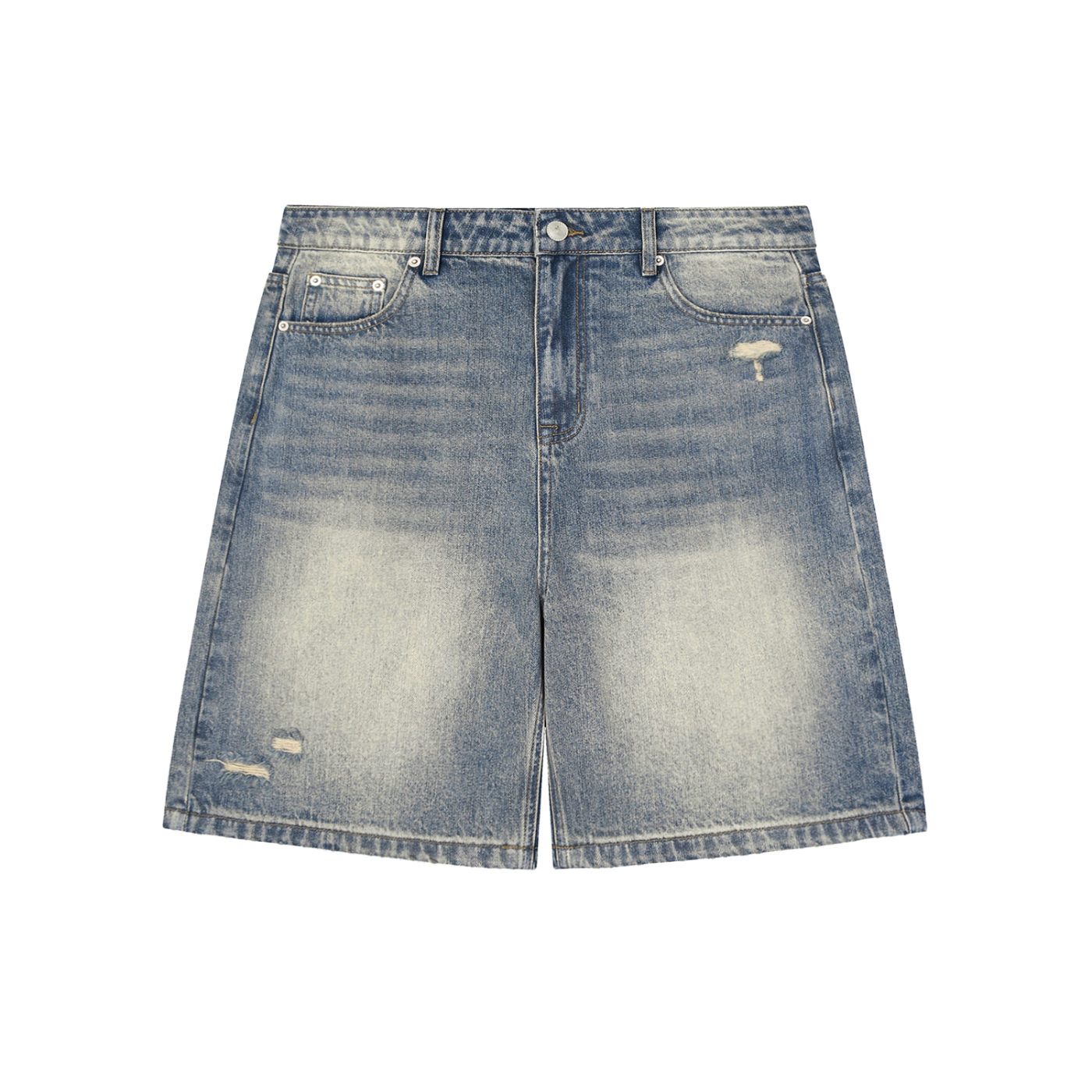 DISTRESSED DENIM SHORTS