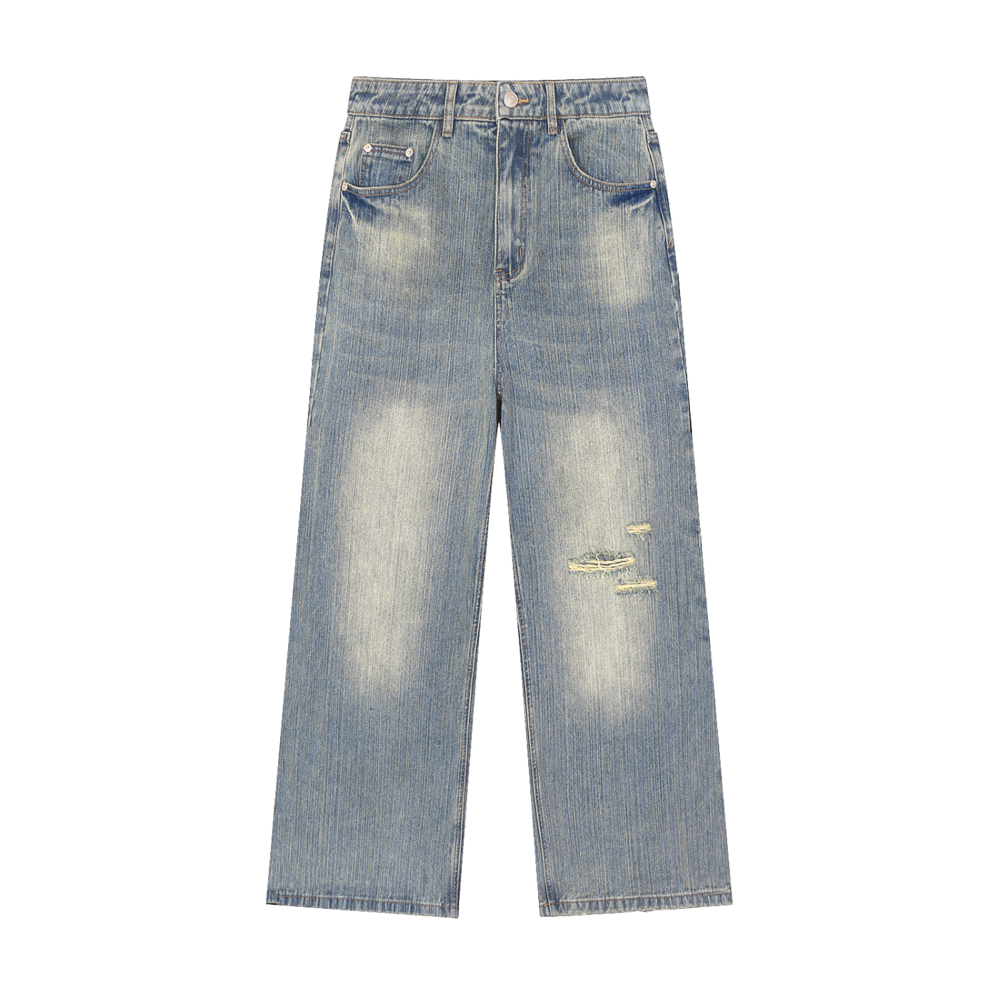 DISTRESSED BAGGY JEANS